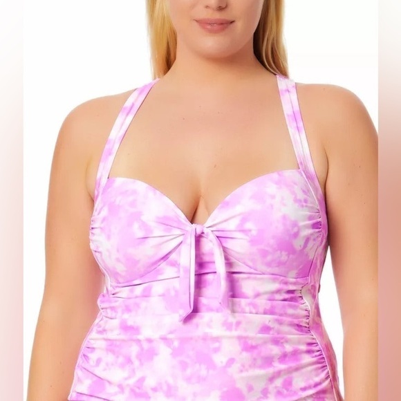 California Waves SUNKISSED SUNRISE
LAVENDER Tie-Dye Tankini Top US(16/18) New - Picture 4 of 11